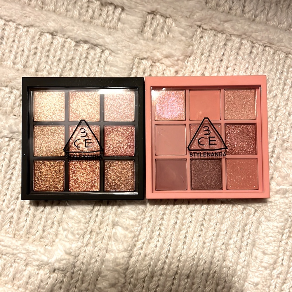 2 bundle 3CE Stylenanda 6 pan eyeshadow pallettes